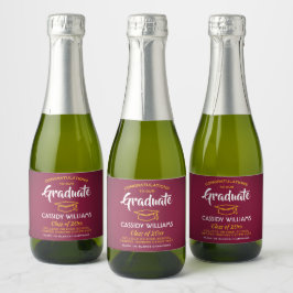 Etiquetas Para Vinos Espumosos Graduación Felicitaciones Marrón Dorado Amarillo M