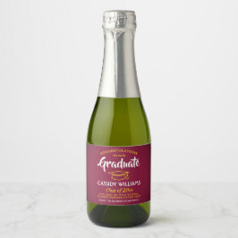 Etiquetas Para Vinos Espumosos Graduación Felicitaciones Marrón Dorado Amarillo M