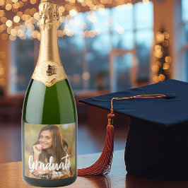 Etiquetas Para Vinos Espumosos Graduación Foto Negrita Personalizado de guiones G