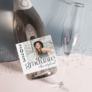 Etiquetas Para Vinos Espumosos Graduación Moderna y Elegante