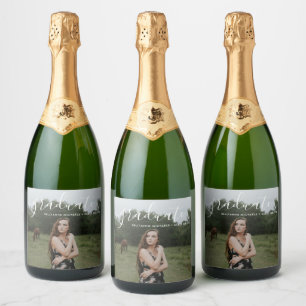 Etiquetas Para Vinos Espumosos Graduado Personalizado fotográfico de champagne