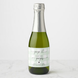 Etiquetas Para Vinos Espumosos Green Gingham Pop It Cuando Pops Favorito Label