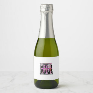 Etiquetas Para Vinos Espumosos Halloween Leopard Witchy Mama Birthday