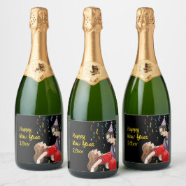 Etiquetas Para Vinos Espumosos Happy New Year's Dancing