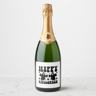 Etiquetas Para Vinos Espumosos Hippy Halloween