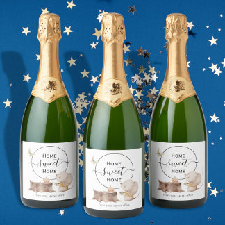 Etiquetas Para Vinos Espumosos Hogar dulce hogar nuevo regalo de casa del agente