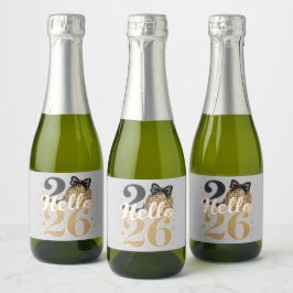 Etiquetas Para Vinos Espumosos Hola Celebración de la Bola de Disco 2026