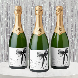 Etiquetas Para Vinos Espumosos Hola Cuarenta Cumpleaños Fiesta Cumpleaños 40 Eleg