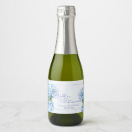 Etiquetas Para Vinos Espumosos Hortensia Azul Algo Azul Despedida de Soltera