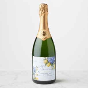 Etiquetas Para Vinos Espumosos Hortensia Azul Algo Azul Fiesta de Despedida de So