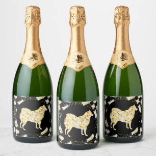 ETIQUETAS PARA VINOS ESPUMOSOS HUSKY BLING