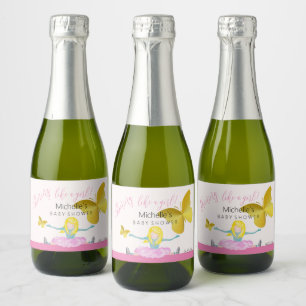 Etiquetas Para Vinos Espumosos Ilustración en acuarela brillante como una niña
