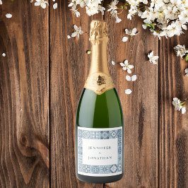 Etiquetas Para Vinos Espumosos Invitación a las baldosas azules y grises de Españ