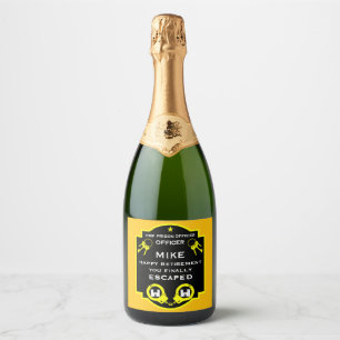 Etiquetas Para Vinos Espumosos Jubilación de Oficial de Prisiones de HMP