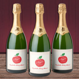 Etiquetas Para Vinos Espumosos La Apple De Nuestro Baby Shower Ojo