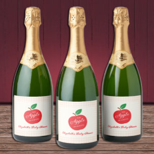 Etiquetas Para Vinos Espumosos La Apple De Nuestro Baby Shower Ojo