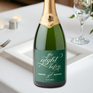 Etiquetas Para Vinos Espumosos La caligrafía elegante antes del Boda Verde azulad