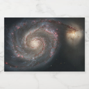 Etiquetas Para Vinos Espumosos La galaxia del remolino M51 & Compañera en el espa