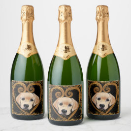 Etiquetas Para Vinos Espumosos Labrador Retriever