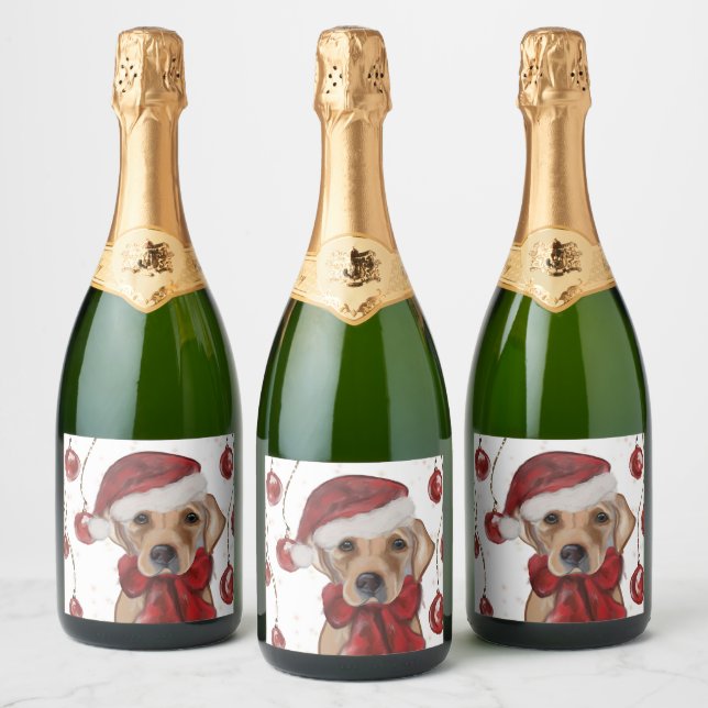 Etiquetas Para Vinos Espumosos Labrador Retriever  Canvas Print (Botellas)