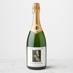 Etiquetas Para Vinos Espumosos Lechuza Snowy, los pájaros de América de John Jame