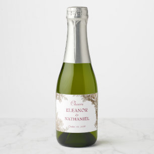 Etiquetas Para Vinos Espumosos Letrero de bienvenida de boda boho de Floral Blanc