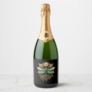 Etiquetas Para Vinos Espumosos Libélula steampunk arte victoriano vapor mecánico