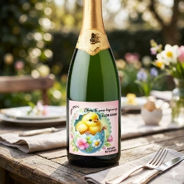 Etiquetas Para Vinos Espumosos Linda Gallina de Primavera en Acuarela Nuevos Comi