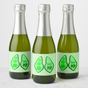Etiquetas Para Vinos Espumosos Listo para usar Baby Shower preñado verde