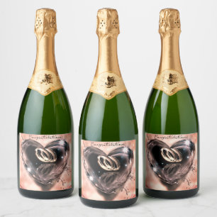Etiquetas Para Vinos Espumosos Lo Que Dios Ha Juntado Boda (Rosa)