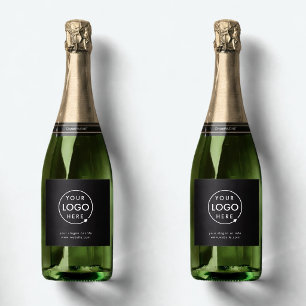 Etiquetas Para Vinos Espumosos Logo   Empresa comercial Minimalista