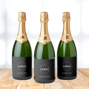 Etiquetas Para Vinos Espumosos Logotipo de Personalizado mínimo simple y compañía