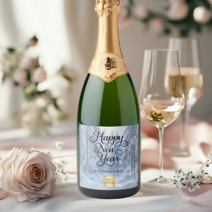 Etiquetas Para Vinos Espumosos logotipo empresarial de invierno año nuevo