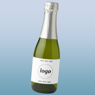 Etiquetas Para Vinos Espumosos Logotipo simple con promoción de negocios de texto