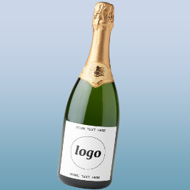 Etiquetas Para Vinos Espumosos Logotipo simple con promoción de negocios de texto