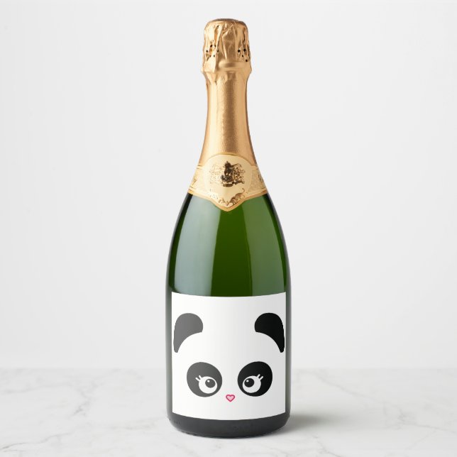 Etiquetas Para Vinos Espumosos Love Panda® (Anverso)