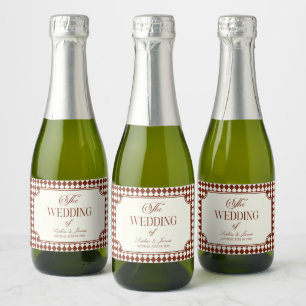 Etiquetas Para Vinos Espumosos Lujo Antiguo Dinero Burgundy Boda Vintage