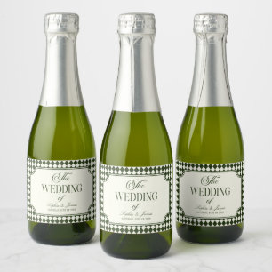 Etiquetas Para Vinos Espumosos Lujo Antiguo Dinero Verde Oliva Bodas Vintage