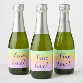 Etiquetas Para Vinos Espumosos Magnífico Boda del arcoiris Pastel