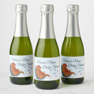 Etiquetas Para Vinos Espumosos Mama & Me Otter Baby Shower Mini Champagne