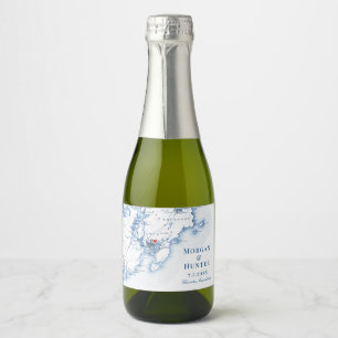 Etiquetas Para Vinos Espumosos Mamáes de Gloucester Boda de Destino Elegante Mini