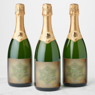 Etiquetas Para Vinos Espumosos Mantenga Clásico Elegante Texto Vintage Caleidosco