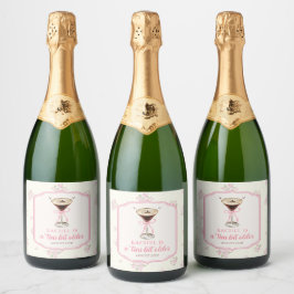 Etiquetas Para Vinos Espumosos Martini Coquette Birthday, un poco viejo de Trinid
