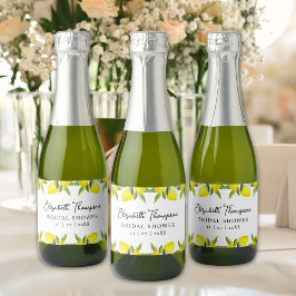 Etiquetas Para Vinos Espumosos Mediterranean Yellow Lemon Bridal shower