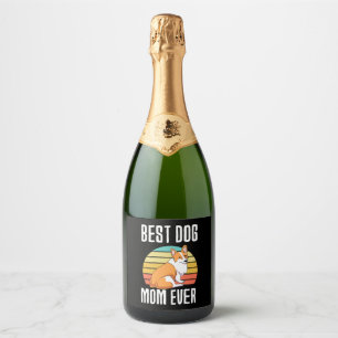 Etiquetas Para Vinos Espumosos Mejor Mamá Perro Jamás Corgi Welsh