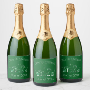 Etiquetas Para Vinos Espumosos Menú de bar de fiesta de graduación de cóctel de g
