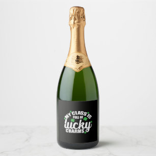 Etiquetas Para Vinos Espumosos Mi clase está llena de encantos afortunados Día de
