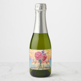 Etiquetas Para Vinos Espumosos Mini Champagne Personalizada para Despedida de Sol