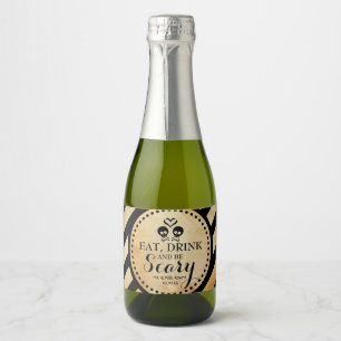 Etiquetas Para Vinos Espumosos Mini Sparkling Wine Label Favor De Boda Gótica