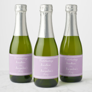 Etiquetas Para Vinos Espumosos Minietiquetas Bodas personalizadas Lilac modernas